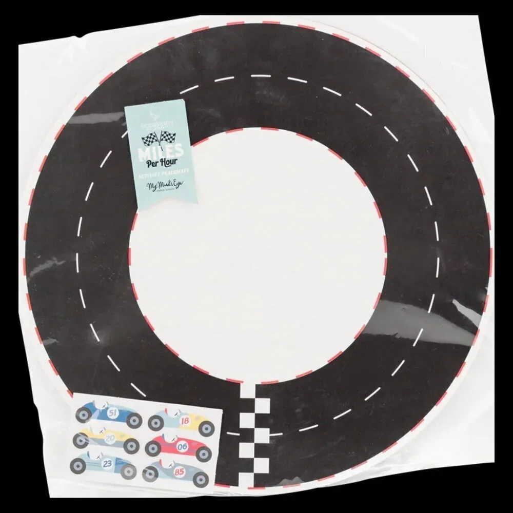 NWT - My Mind’s Eye Miles per Hour - Race Track Placemat (set of 12)